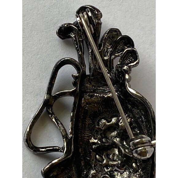 Vintage LS Golf Bag AB Rhinestone Brooch Pin Silver-Tone Sparkly Jewelry Accesso - Picture 8 of 10